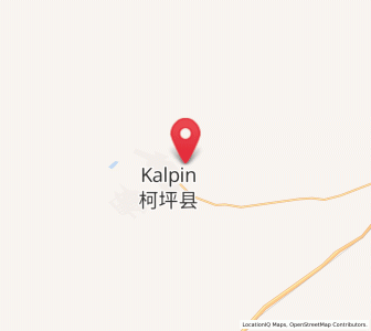 Map of Kalpin, Xinjiang