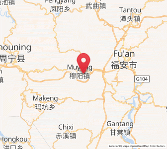 Map of Kangcuo, Fujian