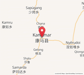Map of Kangmar, Tibet