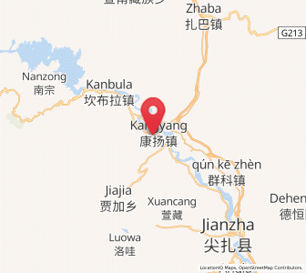 Map of Kangyang, Qinghai