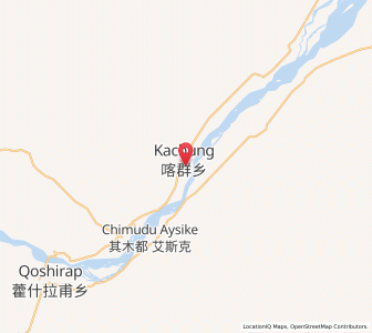 Map of Kaqun, Xinjiang