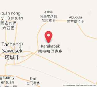 Map of Karakabak, Xinjiang