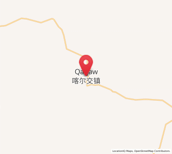 Map of Karjaw, Xinjiang