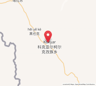 Map of Kekeya’er Ke’erkezizu, Xinjiang