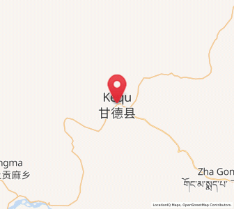 Map of Kequ, Qinghai