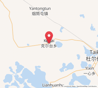 Map of Kertai, Heilongjiang