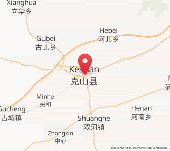 Map of Keshan, Heilongjiang