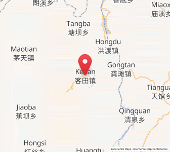 Map of Ketian, Guizhou