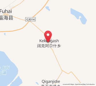 Map of Kokagax, Xinjiang