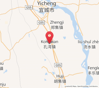 Map of Kongwan, Hubei