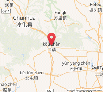 Map of Kouzhen, Shaanxi