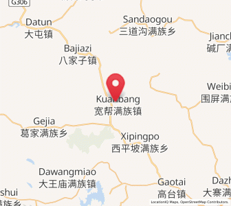 Map of Kuanbang, Liaoning