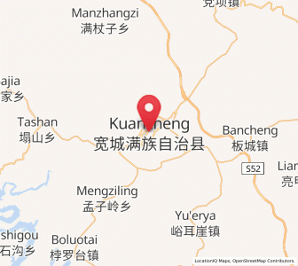 Map of Kuancheng, Hebei