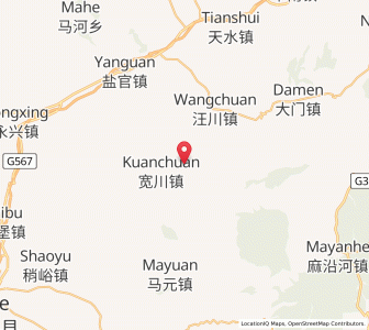 Map of Kuanchuan, Gansu