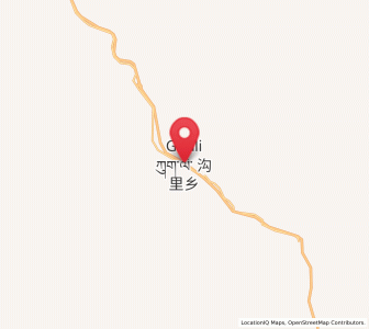 Map of Kugri, Qinghai