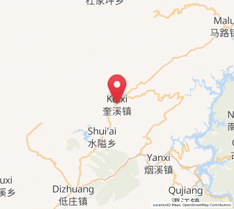 Map of Kuixi, Hunan