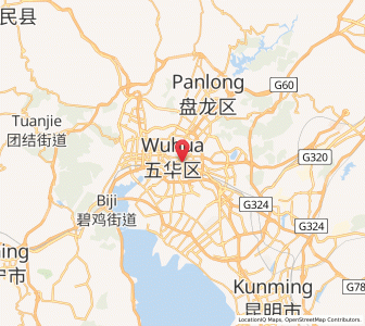Map of Kunming, Yunnan