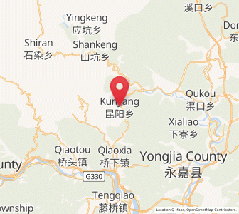 Map of Kunyang, Zhejiang