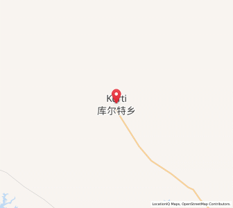 Map of Kürti, Xinjiang