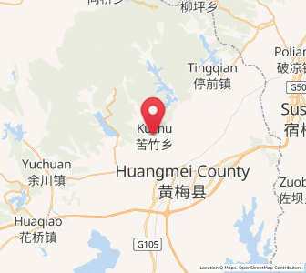 Map of Kuzhu, Hubei