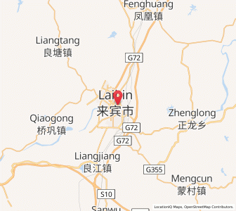 Map of Laibin, Guangxi