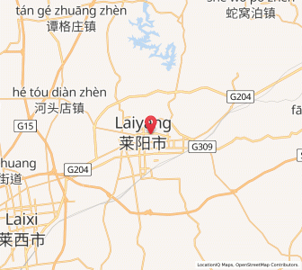 Map of Laiyang, Shandong