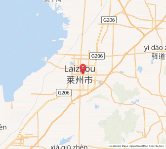 Map of Laizhou, Shandong