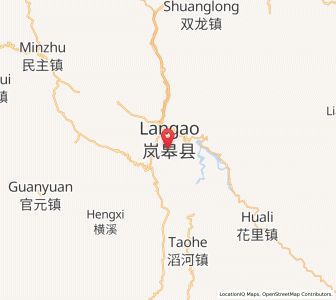Map of Langao Chengguanzhen, Shaanxi