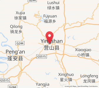 Map of Langchi, Sichuan
