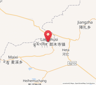 Map of Langmusi, Gansu