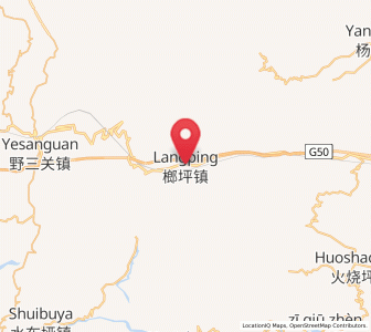Map of Langping, Hubei