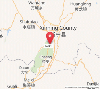 Map of Langshan, Hunan