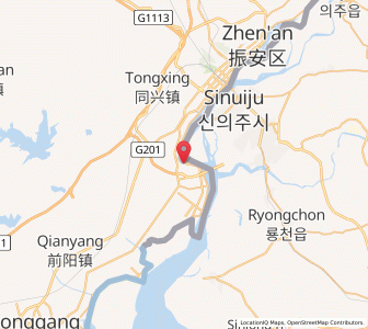 Map of Langtoucun, Liaoning