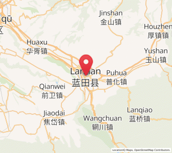 Map of Languan, Shaanxi