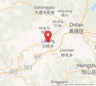 Map of Lanling, Heilongjiang
