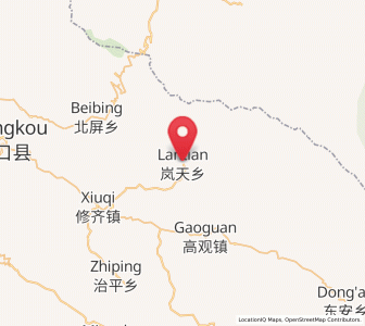 Map of Lantian, Chongqing