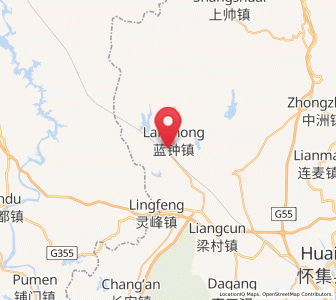 Map of Lanzhong, Guangdong