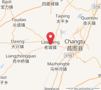 Map of Laocheng, Liaoning