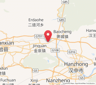 Map of Laodaosi, Shaanxi