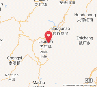 Map of Laodianzi, Yunnan
