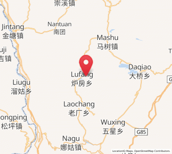 Map of Laofangzi, Yunnan