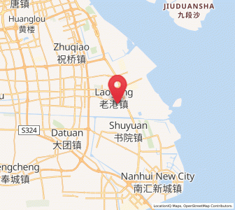 Map of Laogang, Shanghai