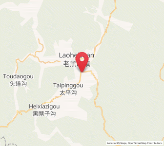 Map of Laoheishan, Heilongjiang