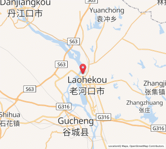 Map of Laohekou, Hubei