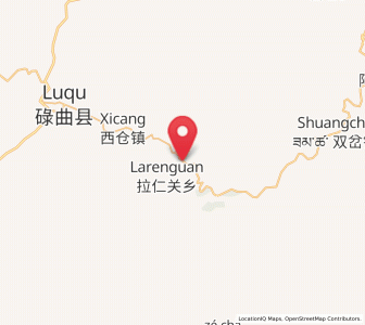 Map of Larenguan, Gansu