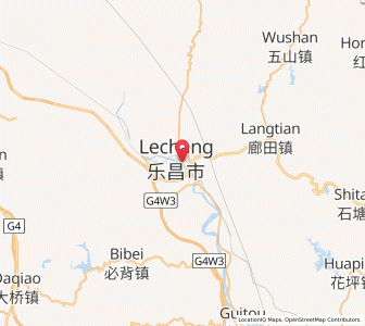 Map of Lecheng, Guangdong