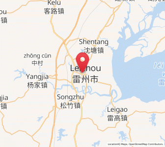 Map of Leicheng, Guangdong