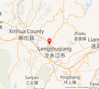 Map of Lengshuijiang, Hunan