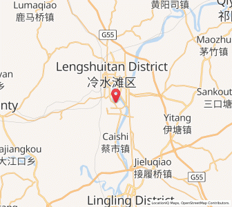 Map of Lengshuitan, Hunan