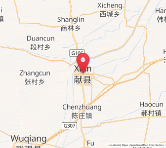 Map of Leshou, Hebei
